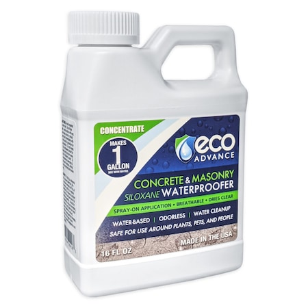 Eco Advance Concrete/Masonry Waterproofer Concentrate, Makes 1 Gallon EACON16CON
